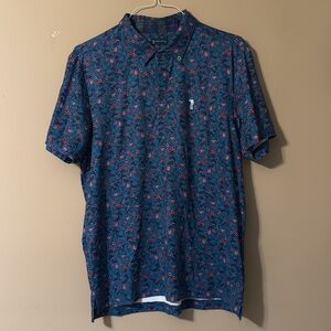 William Murray Chicas N Floritas Golf Polo Medium Floral All Over Polyester